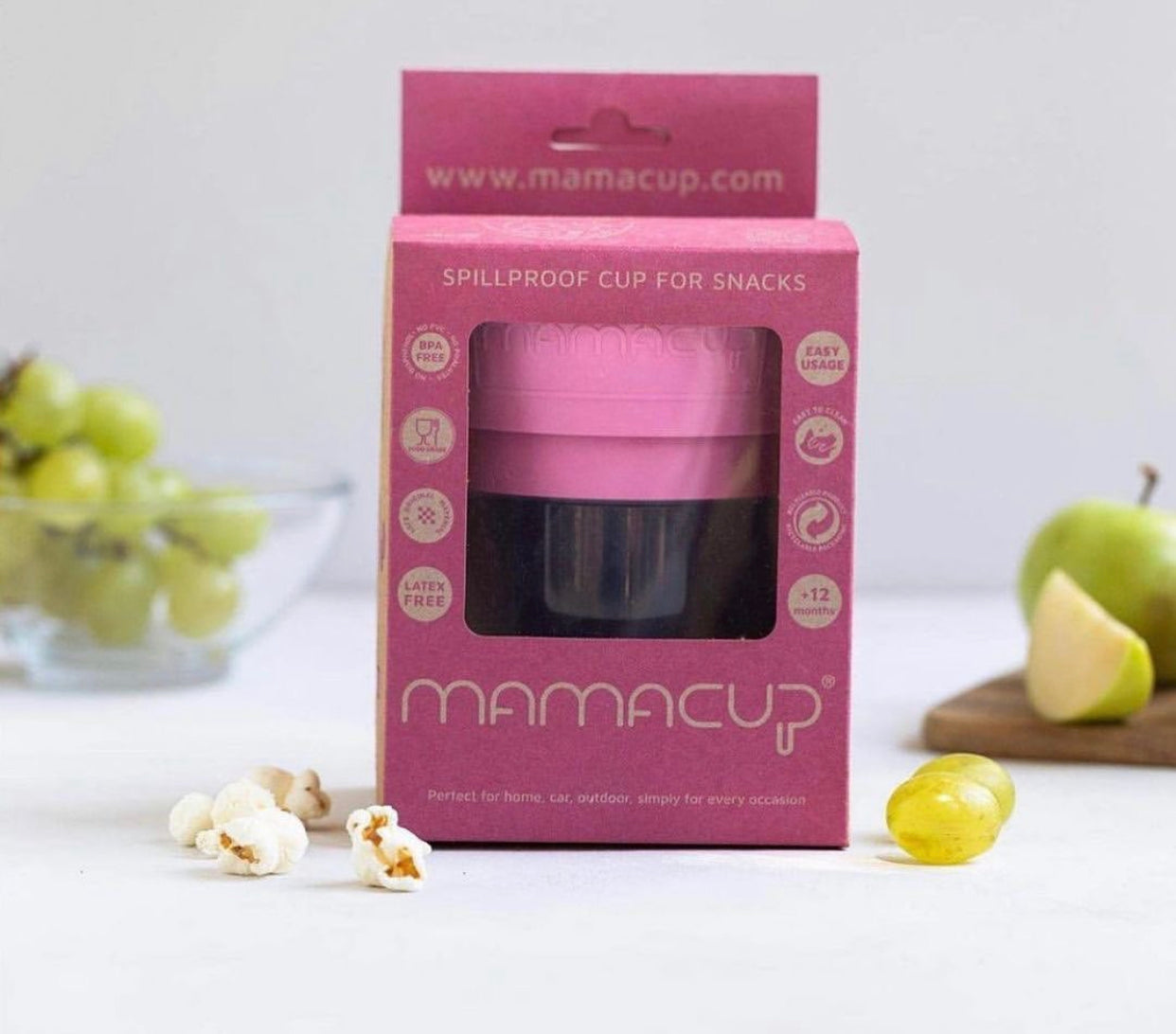 MamaCup"Spill-Free Snack Cup" Pink