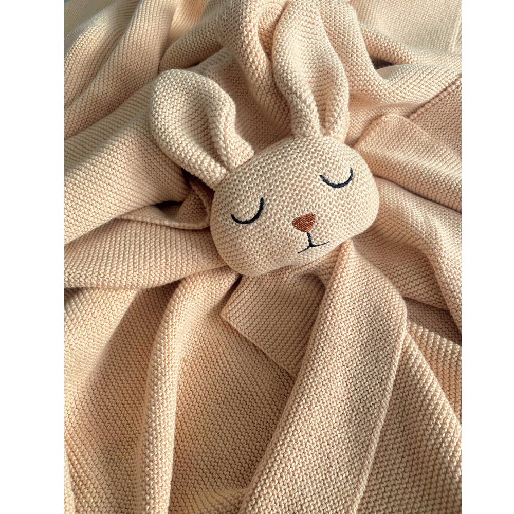 Organic Knit Blanket with Sleep Companion