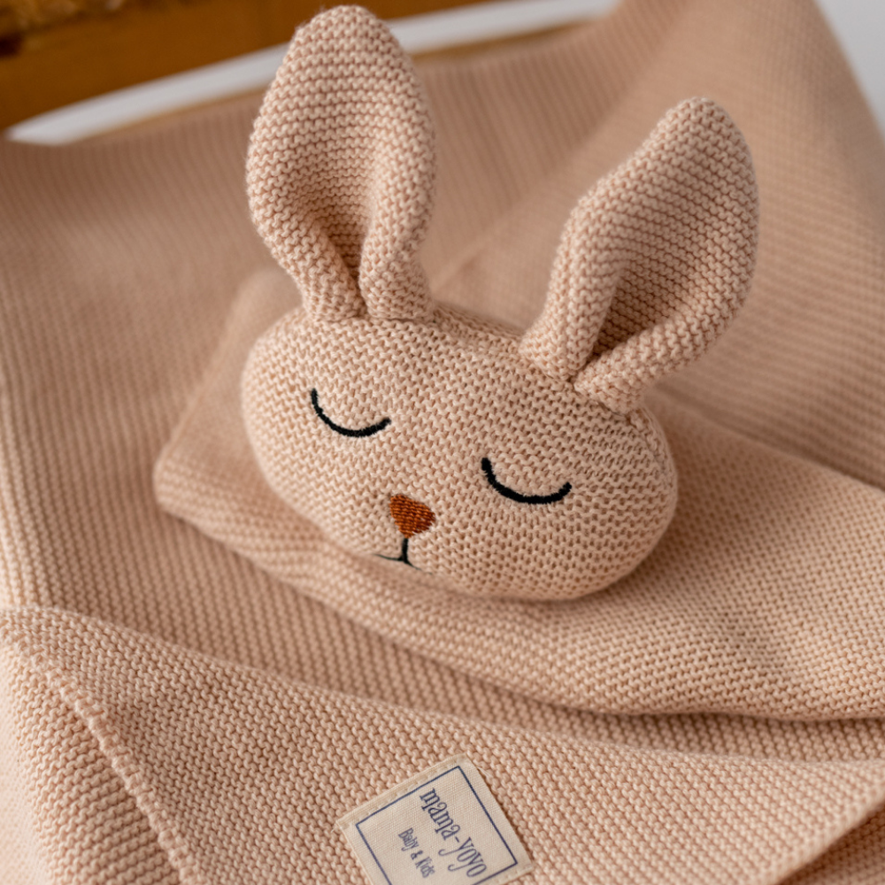 Organic Knit Blanket with Sleep Companion