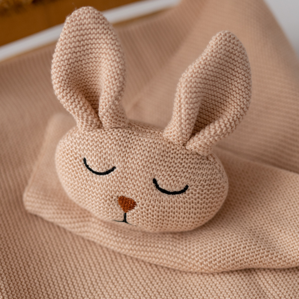 Organic Knit Blanket with Sleep Companion