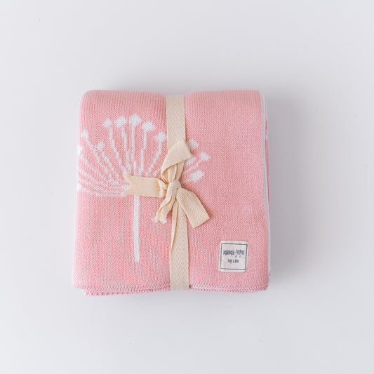 Organic Double Sided Knited Blanket- Dandelion